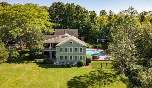 Lands End: 059-WB 5+ Acre, Resort-Reunion Estate Sleeps 14 in Two Homes. Large Heated Pool