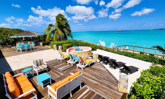 Great Exuma Villa | Stunning Waterfront and Tiki Bar - Paradise Found Villa- HGTV Bahamas Life!